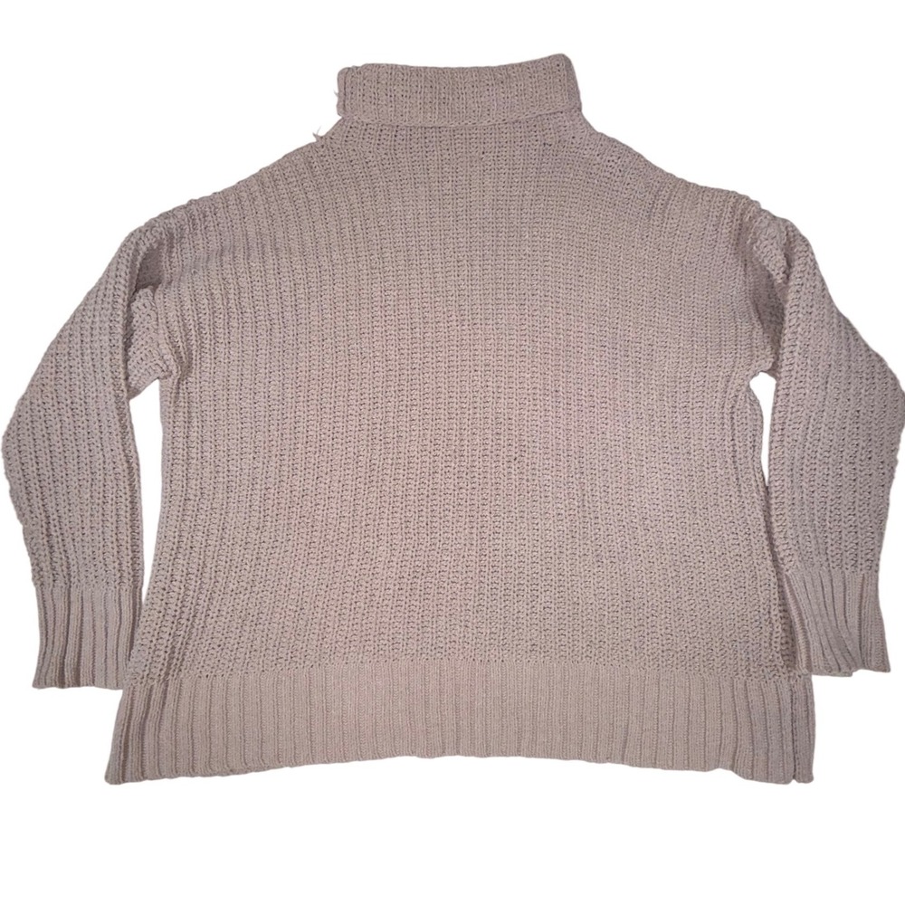 Aerie Chenille Turtleneck Sweater Womens XS Pink Soft Oversized Knit